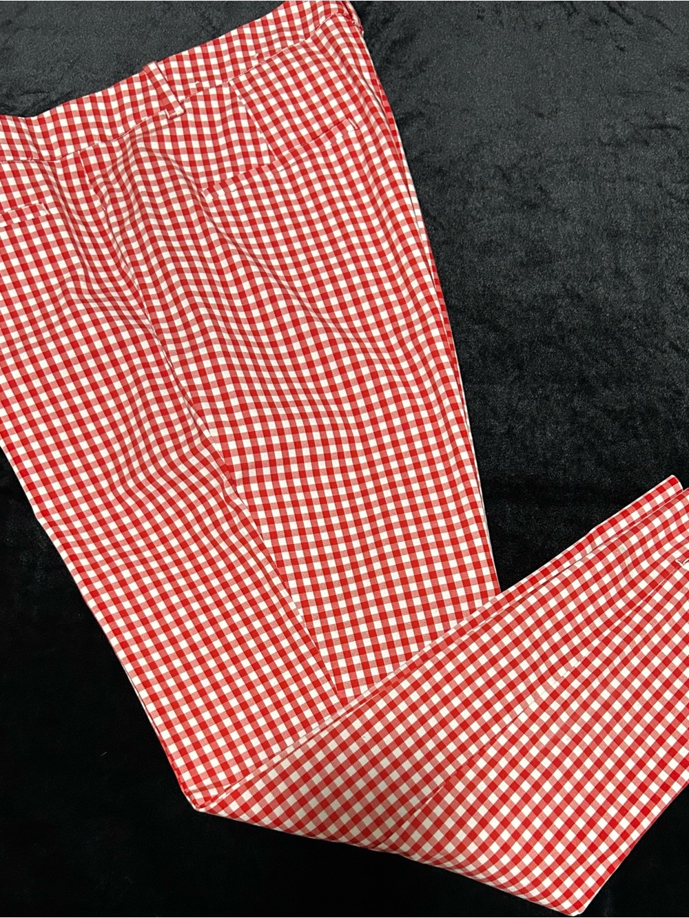 Ladies Red & White Gingham Pants